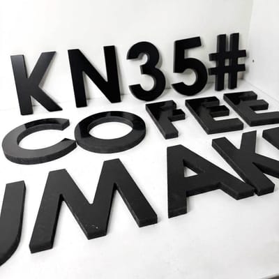 Flat Cut PVC Letters - 25mm, 15mm, 10mm or 5mm