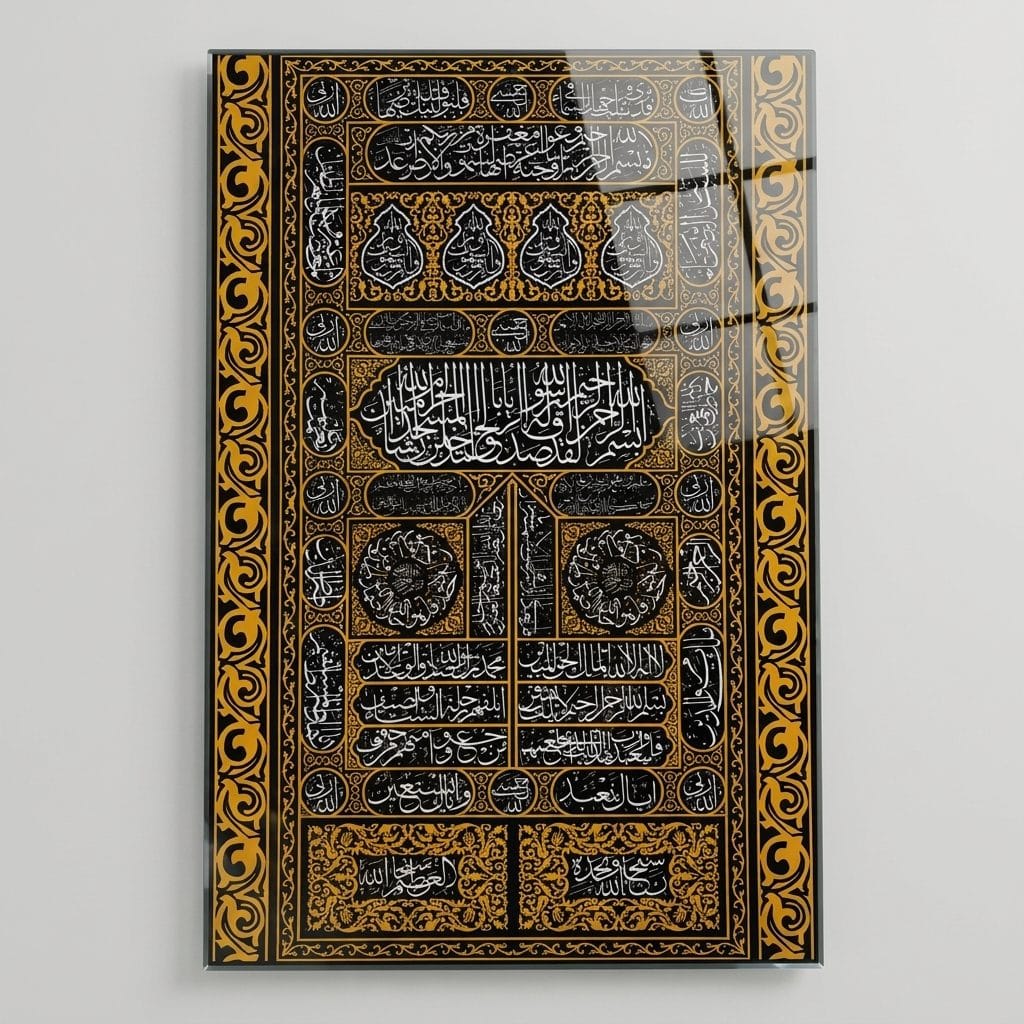 Kiswah Kaabah Tempered Glass Wall Art