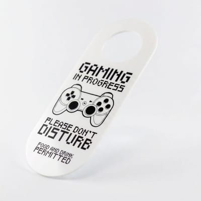 Gaming Do Not Disturb Door Hanger