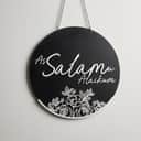 Assalamualaikum Round Hanging Door Sign view 1