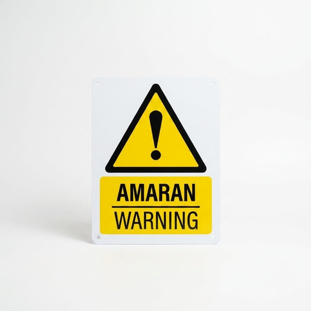 General Warning Sign (Amaran) | Caution Hazard Signage — 1.5mm PVC HIPS