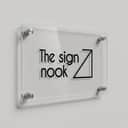 Glass-Look Acrylic Business Signboard (Standoff Mounted) view 1