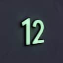 Glow in the dark Acrylic House Number Plate/Nombor Plat Rumah Akrilik 夜光 门牌 灯 Jade Stone Acrylic 2 layers 5mm thick view 2