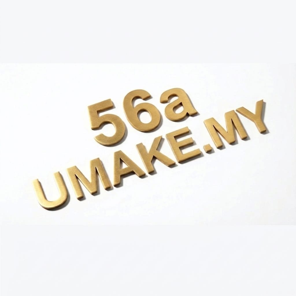 Gold Stainless Steel Flat Cut Out Letter