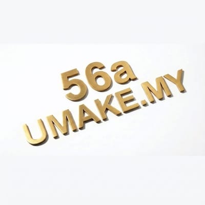 Gold Stainless Steel Flat Cut Out Letter