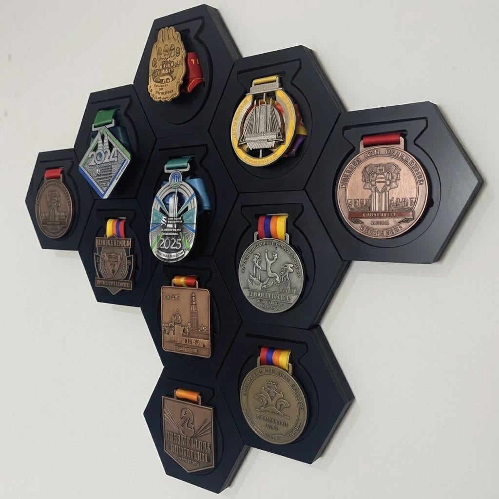 Hexagon Medal Display Holder