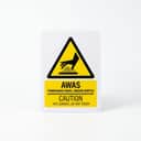 Hot Surface Warning Sign (Awas Permukaan Panas) | Caution Do Not Touch Signage — 1.5mm PVC HIPS view 1