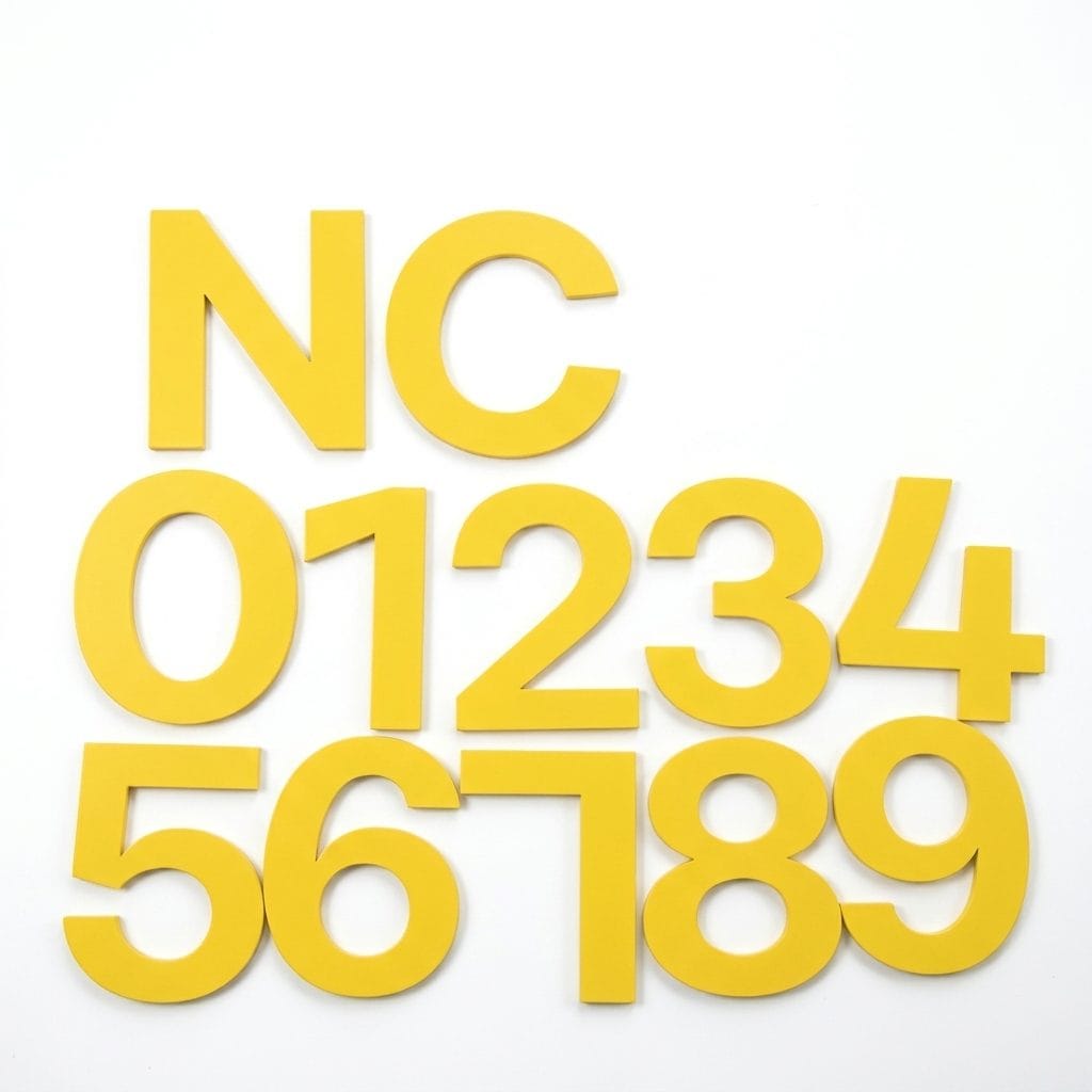 (READY STOCK) 65mm/ 100mm Yellow Plated House Door Address Number Digit /Nombor Rumah Alamat /Nombor — studio cover