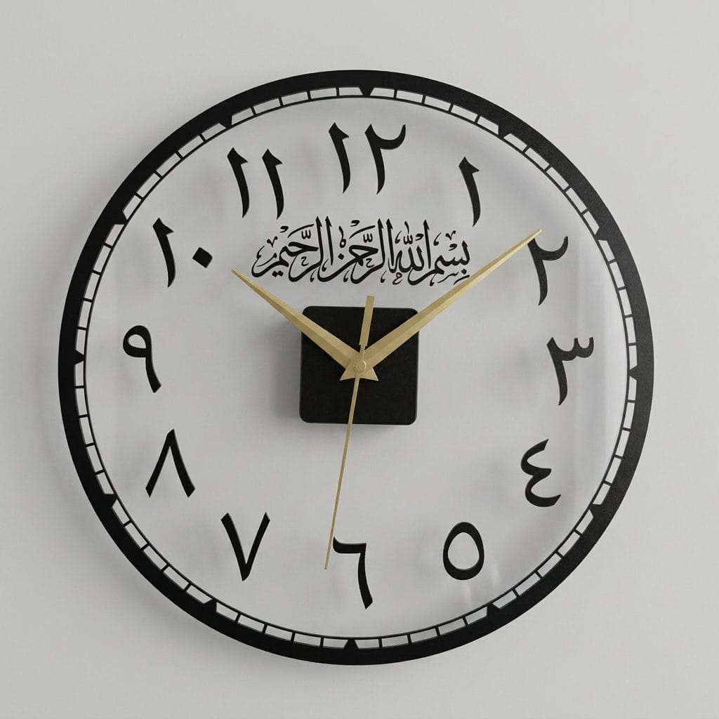 Islamic Calligraphy Acrylic Wall Clock