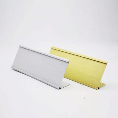 L-Shape Aluminium Desk Name Plaque