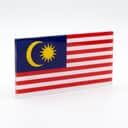 Malaysia Flag Badge — Acrylic (Pin/Magnet) view 1