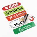 Magnetic E-Hailing Car Sticker (Outdoor Grade) view 1