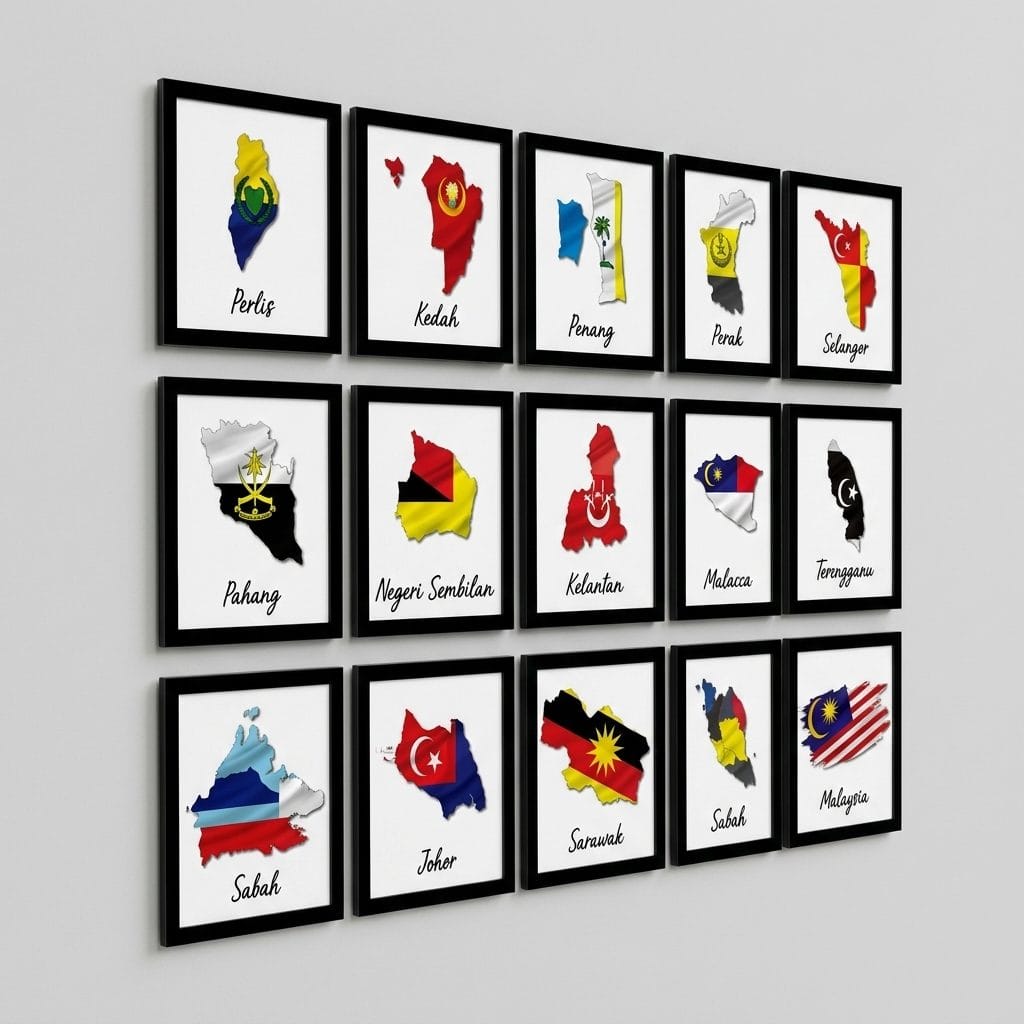 Malaysia State Flag Wall Art