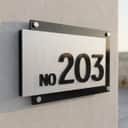 Minimalist 3D Acrylic House Number Plate view 2