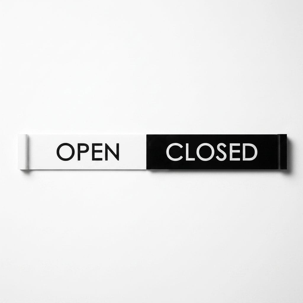 Minimalist Open/Close Acrylic Sign