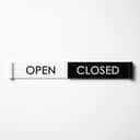 Minimalist Open/Close Acrylic Sign view 1