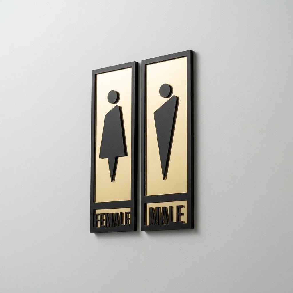 Premium Acrylic Toilet Sign