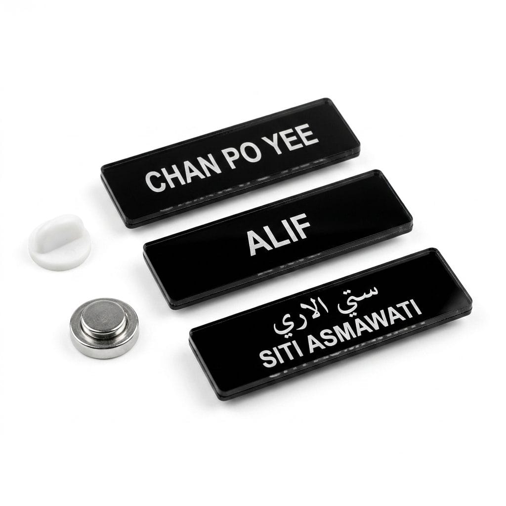 Acrylic Engraved Name Tag (School / Government)