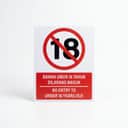 No Entry Under 18 Sign (Bawah Umur 18 Tahun Dilarang Masuk) | Prohibition Signage — 1.5mm PVC HIPS view 1