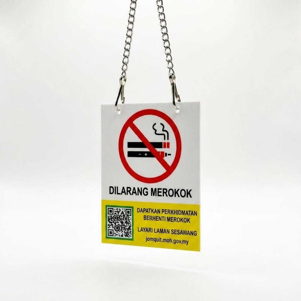 No Smoking Sign for Grab / E-Hailing Cars (KKM)