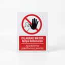 No Entry for Unauthorised Persons Sign (Dilarang Masuk Tanpa Kebenaran) | Prohibition Signage — 1.5mm PVC HIPS view 1