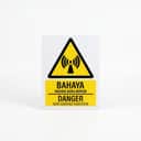Non-Ionising Radiation Danger Sign (Bahaya Radiasi) | Caution Hazard Signage — 1.5mm PVC HIPS view 1
