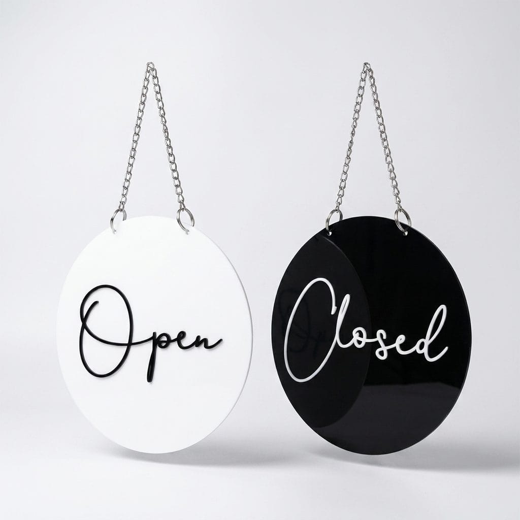 Acrylic Open/Closed Double-Sided Sign