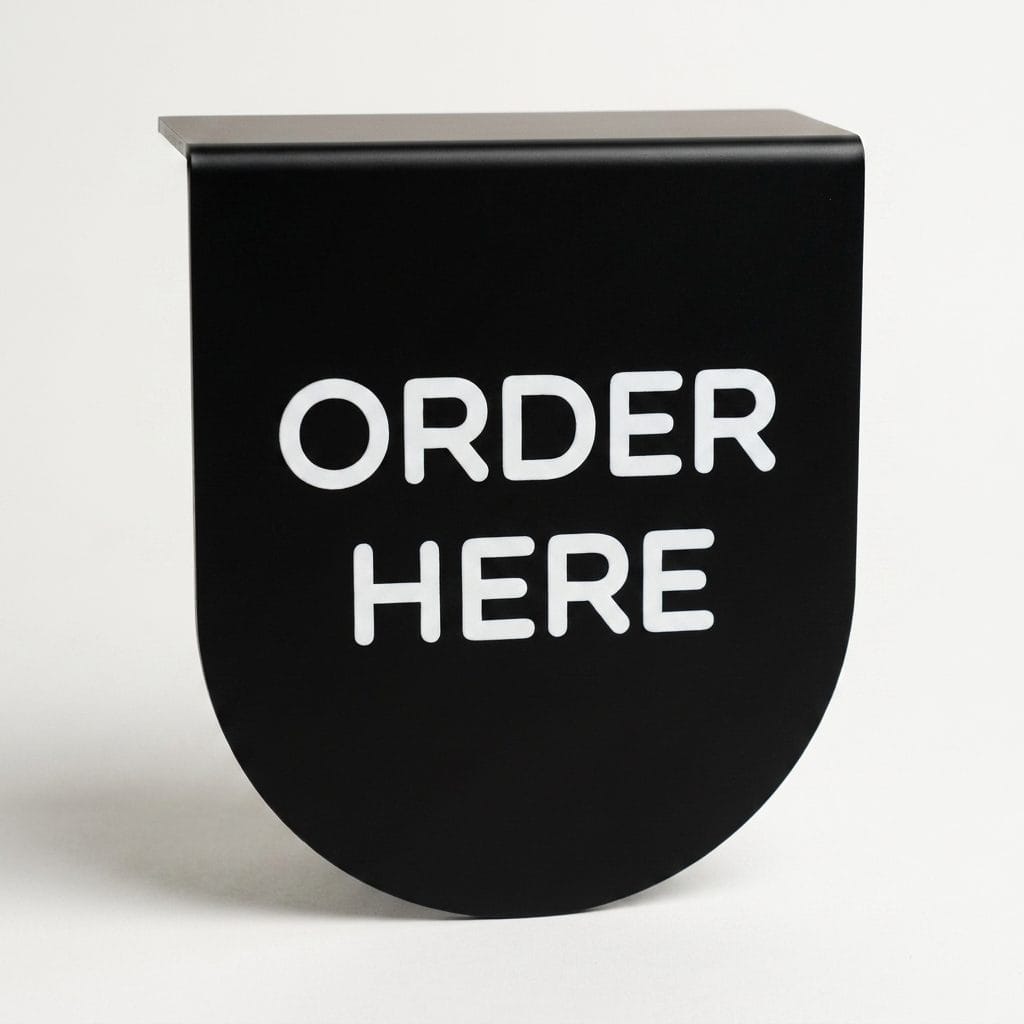 Acrylic Counter Direction Sign