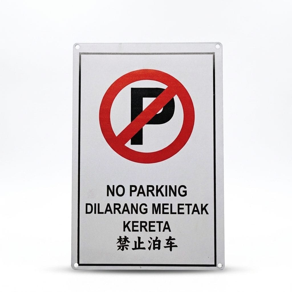 Metal No Parking Sign (Outdoor)