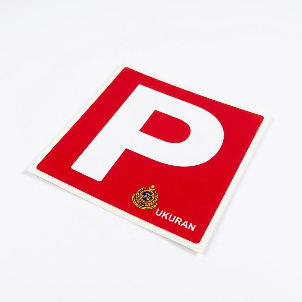P & L License Sticker for Car & Motor | JPJ-Approved Size (Pelekat P / L License Kereta & Motor)