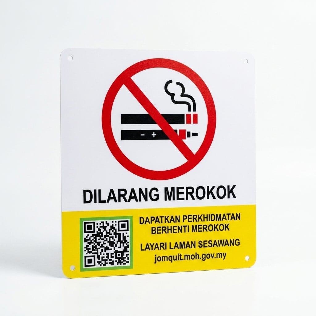 Smoking Zone / Vaping Zone Sign (KKM)