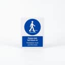 Pedestrian Must Use This Route Mandatory Sign (Pejalan Kaki Ikut Laluan Ini) | Walkway Safety Signage — 1.5mm PVC HIPS view 1