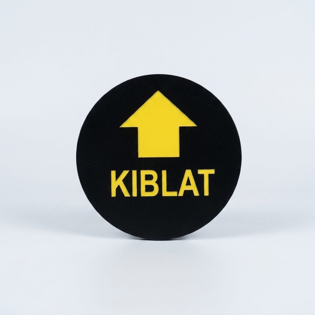 Qibla Direction Indicator Sign
