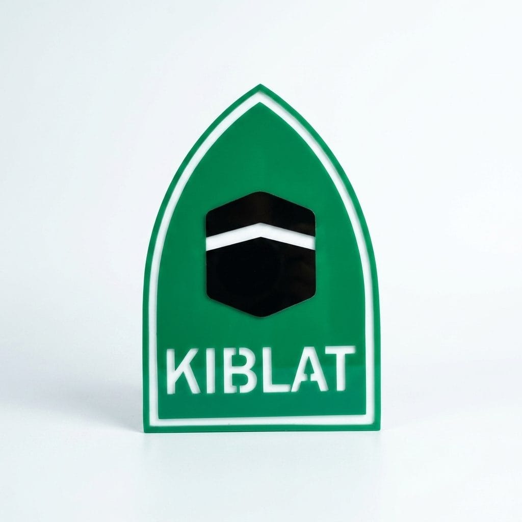 Acrylic Qibla Direction Sign