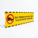 Please Remove Shoes Acrylic Sign view 1