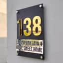 Premium 3D Acrylic House Number Plate view 2