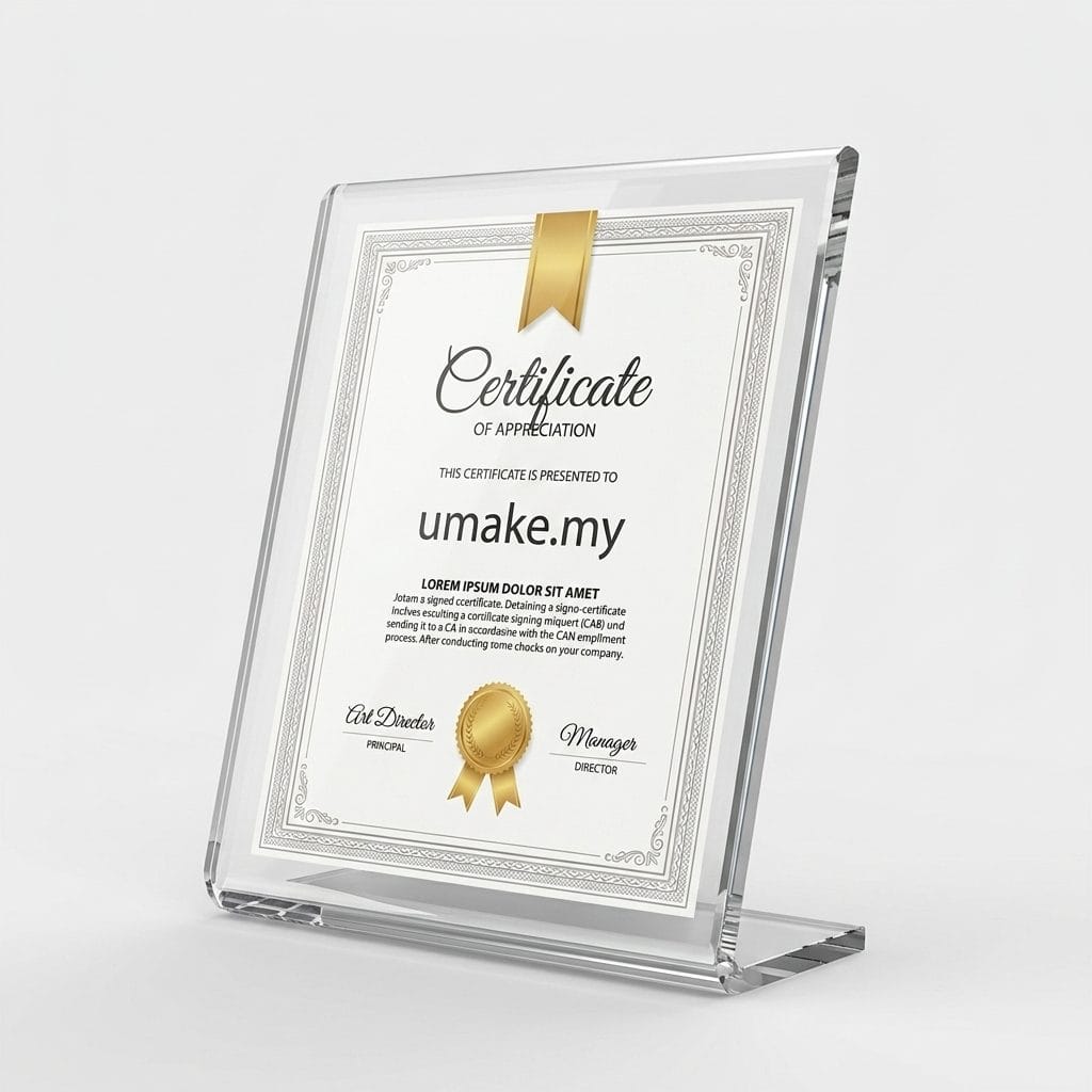 Premium Acrylic Certificate Holder | 10mm Thick Display Frame Stand (A3 A4 A5, Portrait & Landscape)