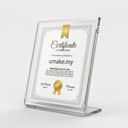 Premium Acrylic Certificate Holder | 10mm Thick Display Frame Stand (A3 A4 A5, Portrait & Landscape) view 1
