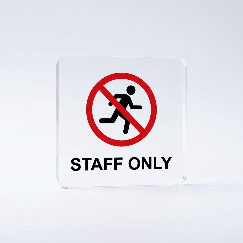Acrylic Prohibition Sign (30 Designs)