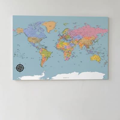 Push Pin World Map Wall Art | Places You've Been Travel Map Pin Board (Malaysia)
