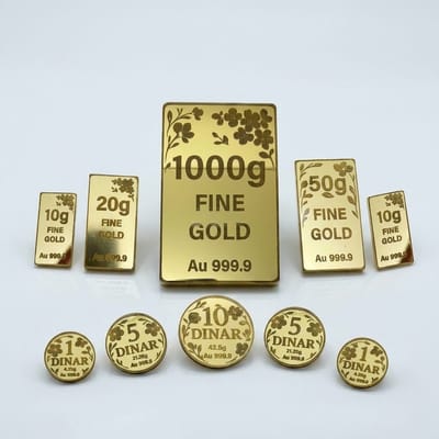 Replica Gold Dinar & Gold Bar (Acrylic)