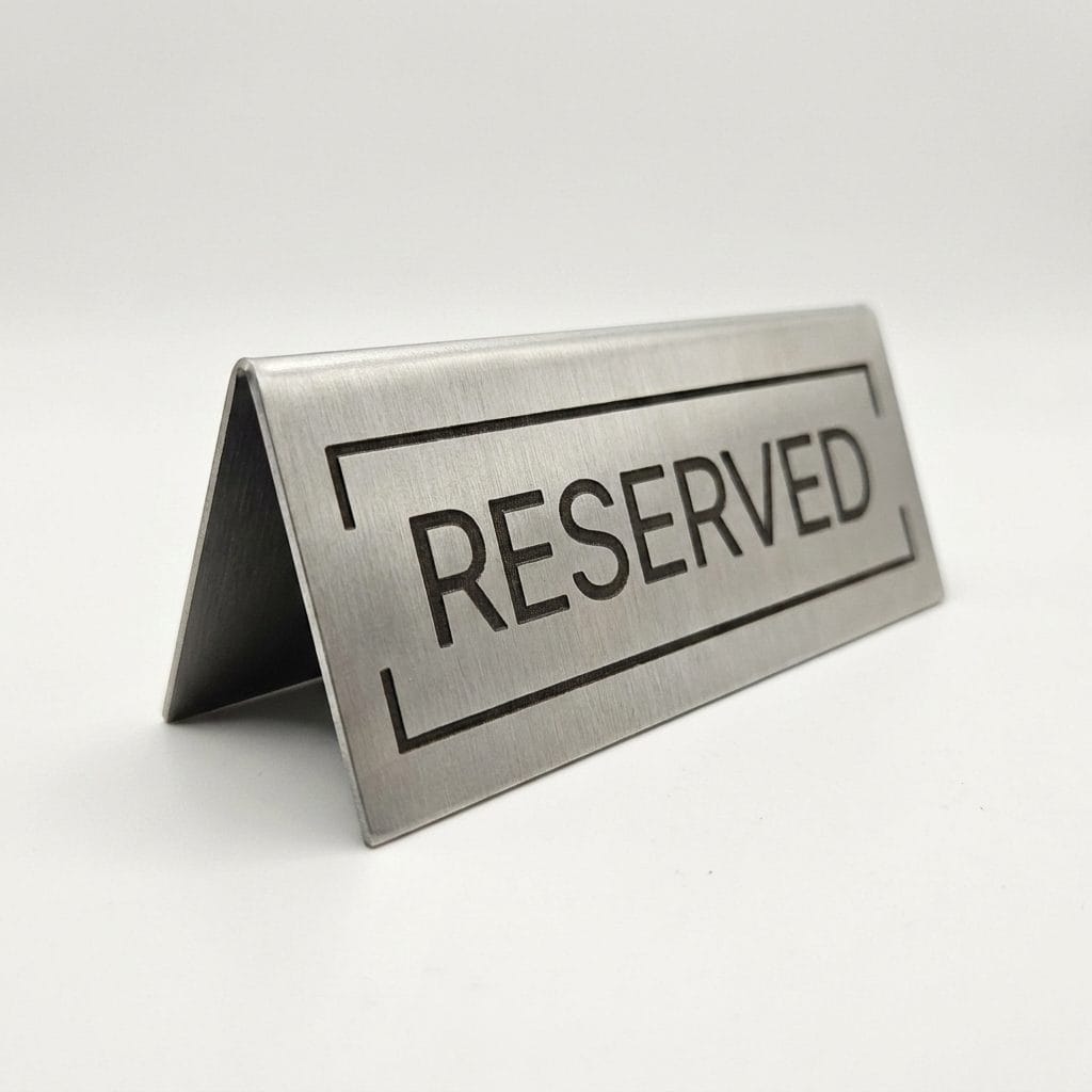 Acrylic Reserved Table Sign