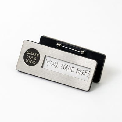 Reusable Stainless Steel Name Tag (75x25mm)
