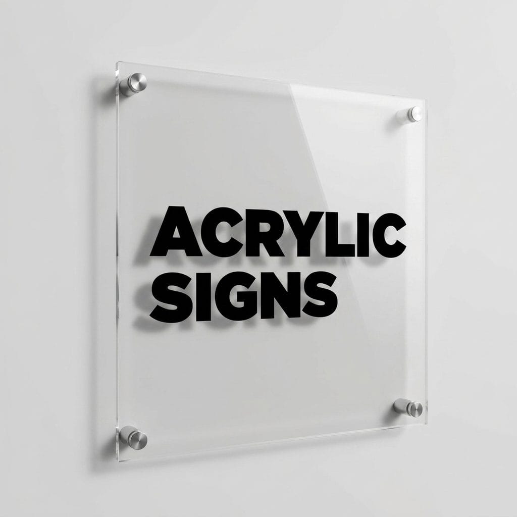 Reverse UV Print Acrylic Signage — studio cover