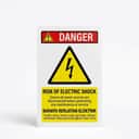 Danger Risk of Electric Shock Sign (Bahaya Renjatan Elektrik) | Electrical Hazard Warning Signage — 1.5mm PVC HIPS view 1