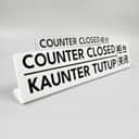 Counter Closed Acrylic Sign view 1