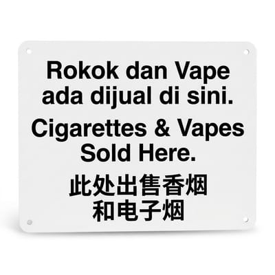 Vape Retail Signage