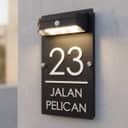 Solar LED House Number Plate view 2