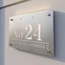 (Solar LED + Stainless Steel) Solar House Number Plate Customized & Address Sign 太阳能门牌 Outdoor Modern Tanda Rumah view 2