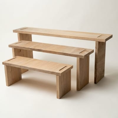 Rubber Wood Display Riser & Monitor Stand
